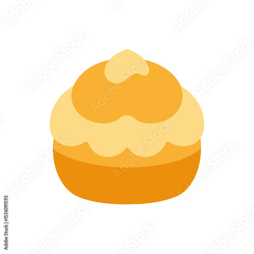 cream puff on white background .svg