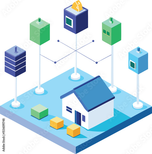 isometric building isometric