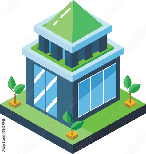 green house with solar panels