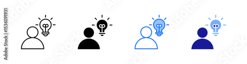 Innovation Multiple Style Icon Set Vector 
