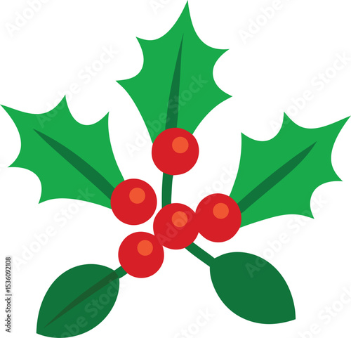 holly berries and leaves