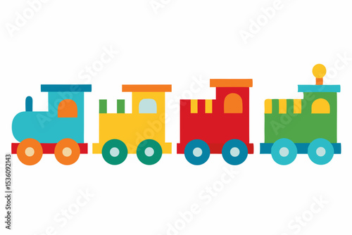 Toy Train icon silhouette vector illustration