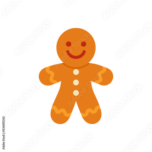 gingerbread cookie on white background .svg