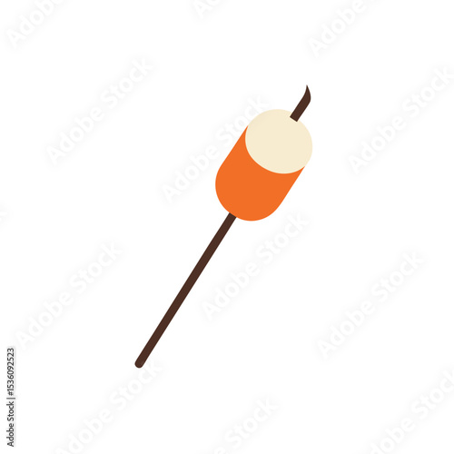 marshmallow skewer on white background .svg