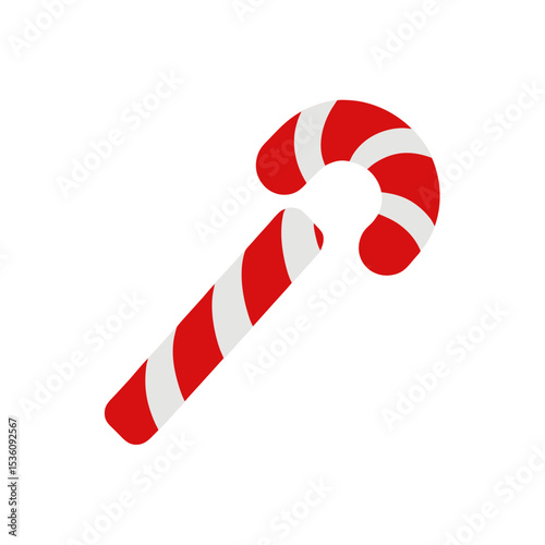 peppermint stick on white background 