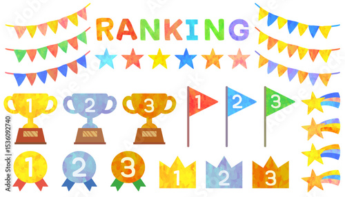 ランキング 賞 イラストセット ベクター素材