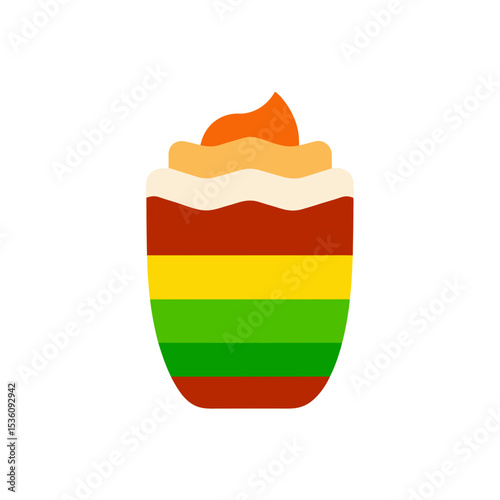 layered parfait on white background .svg