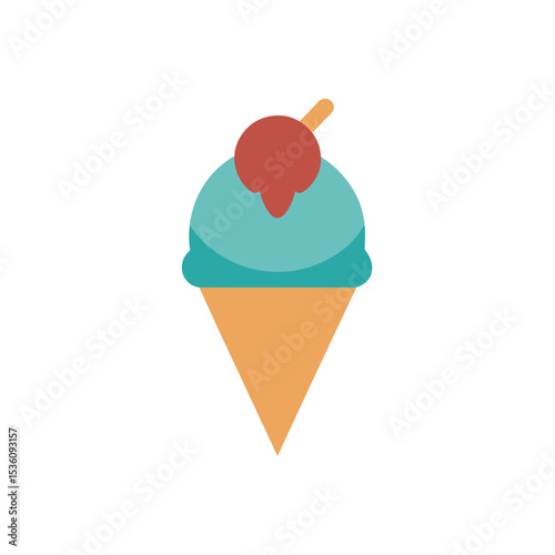 scoop of gelato on white background .svg