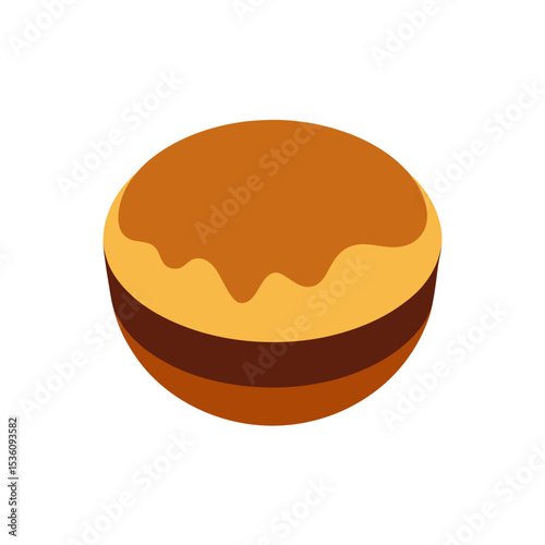 peanut butter cup on white background  