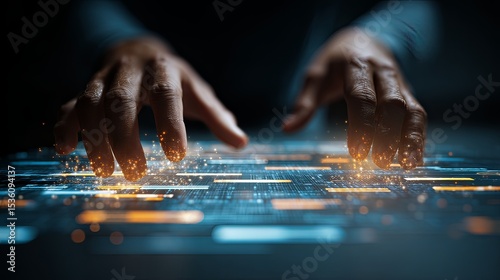 hands working on futuristic data chart with checkboxes --ar 16:9 --v 7 Job ID: 06a4889d-f12d-4696-8f66-f6e8d0883fb8