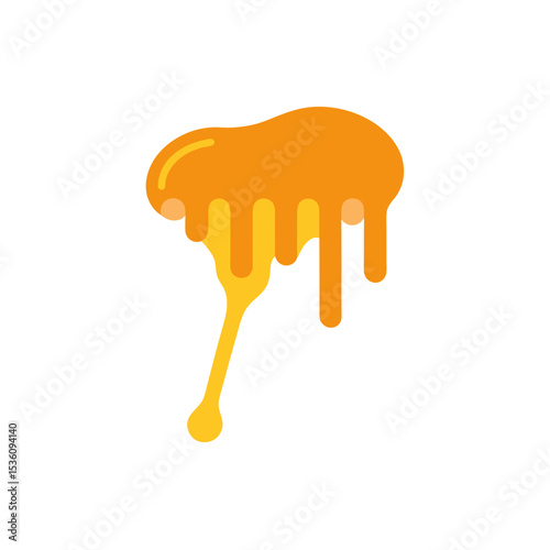 honey drizzle on white background .svg