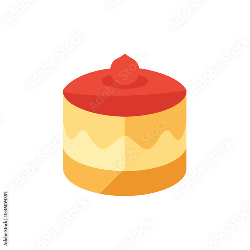 mini cheesecake on white background 
