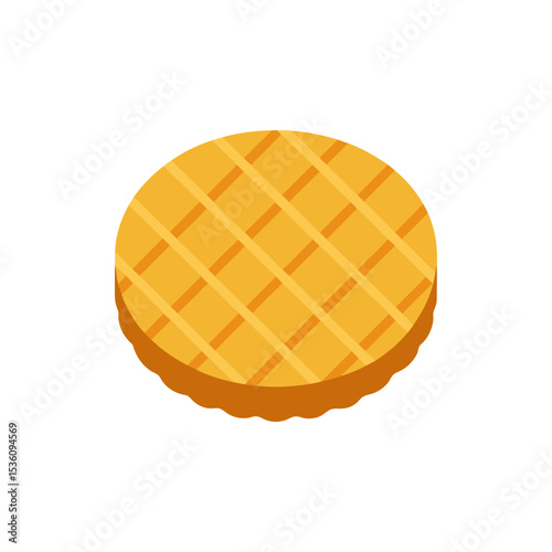 vanilla wafer on white background .svg