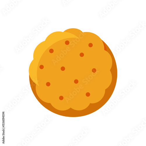   shortbread cookie on white background .svg
