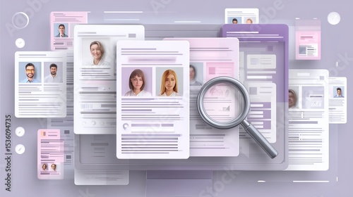 HR database with profile cards and verification overlay --ar 16:9 --v 7 Job ID: 7fca4538-3ff1-44b5-b07c-8bf456bcf177