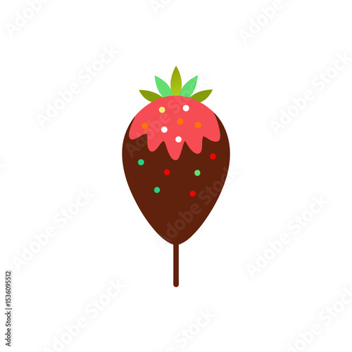 chocolate dipped strawberry with sprinkles 