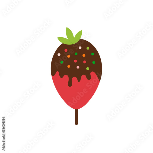 chocolate dipped strawberry with sprinkles