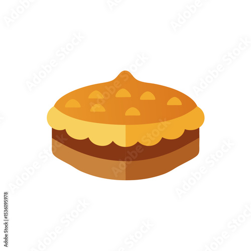 peanut butter pie on white background .svg