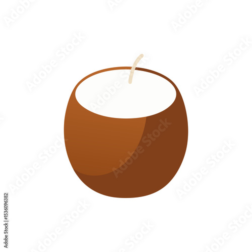 coconut covered marshmallow on white 