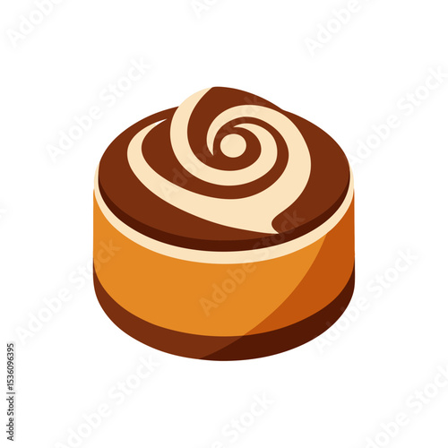 chocolate swirl cheesecake on white 