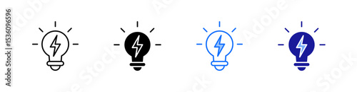 Energy Multiple Style Icon Set Vector 