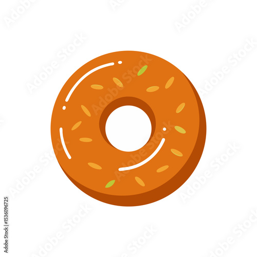 cinnamon sugar donut on white background .svg