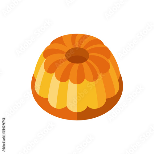 mini bundt cake on white background .svg