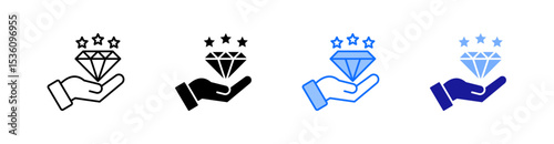 Values Multiple Style Icon Set Vector 