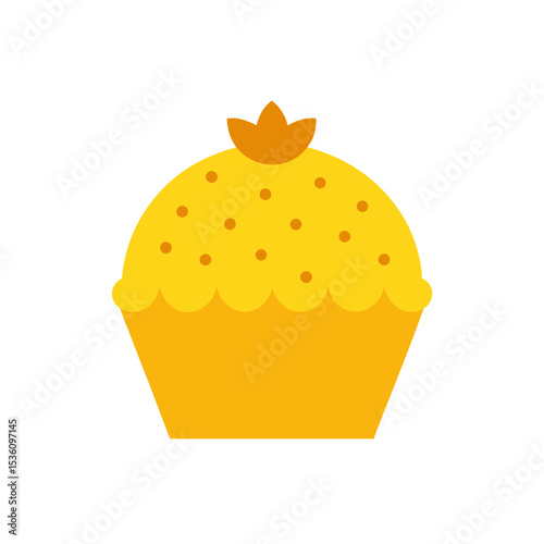 lemon poppy seed muffin on white background .svg
