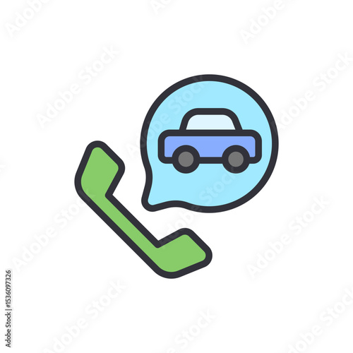 Automobile Service Assistance And Hotline With Telephone And Vehicle