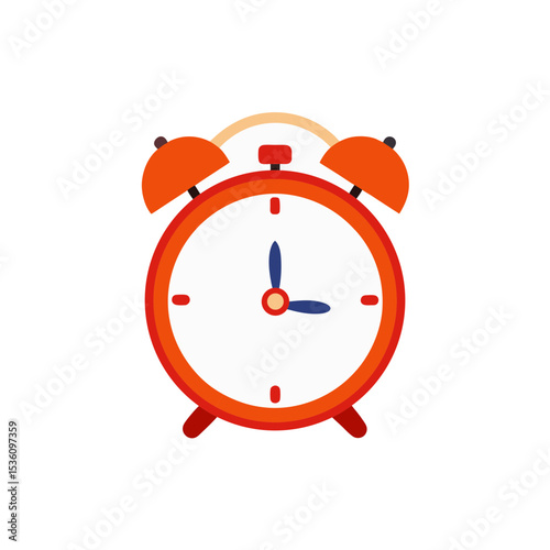 alarm clock on white background 