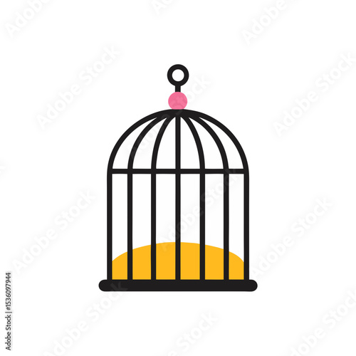 birdcage on white background  .svg