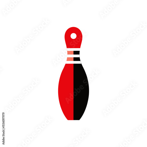 bowling pin on white background  .svg