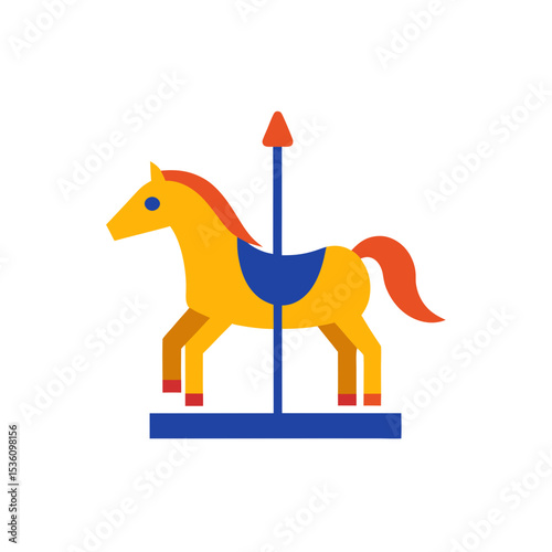 carousel horse on white background  .svg