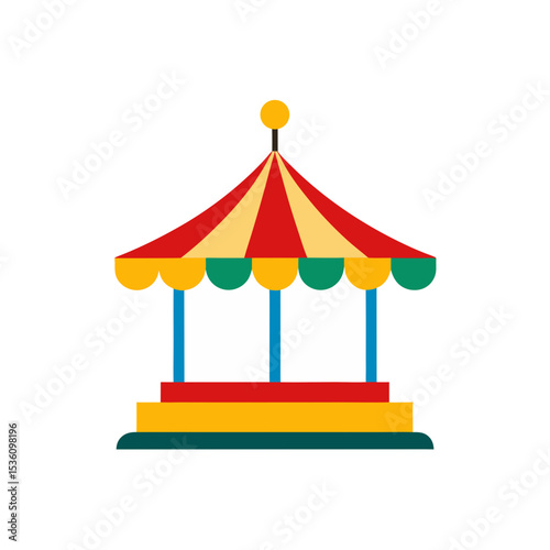carousel on white background 