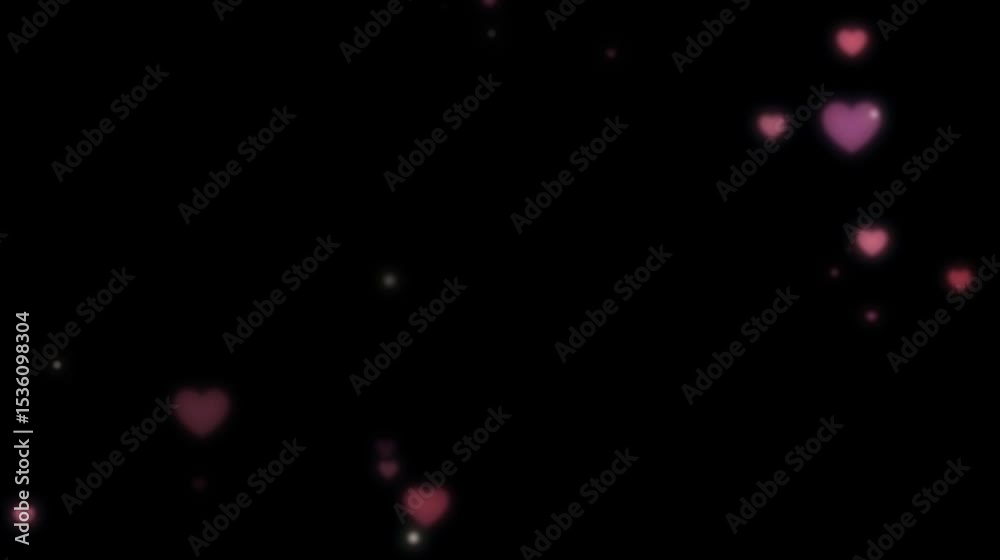 heart particle overlay for your video design