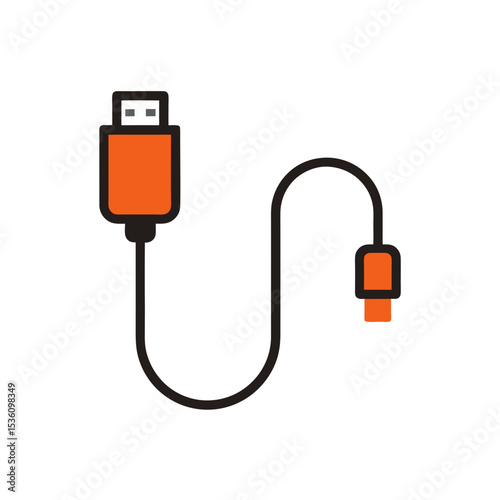 charging cable on white background  .svg