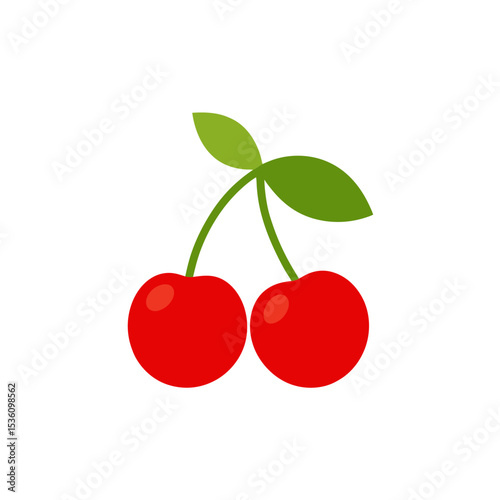 cherries on white background  .svg