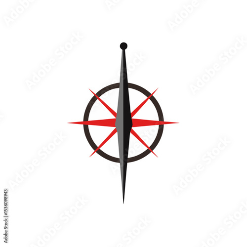 compass needle on white background  .svg