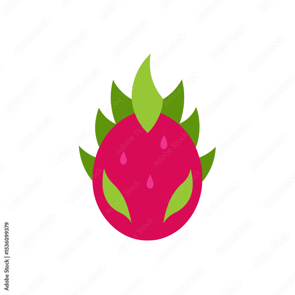 Fototapeta premium dragon fruit on white background 