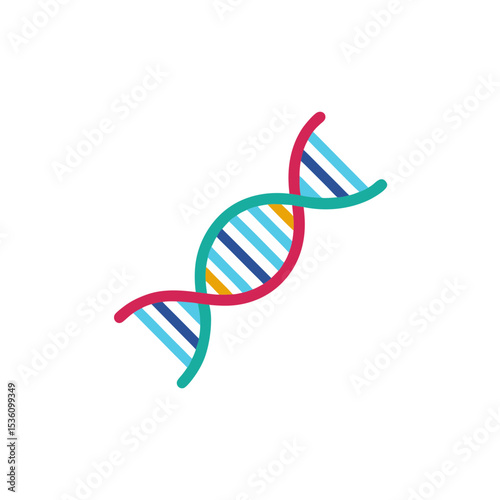 dna helix on white background  .svg