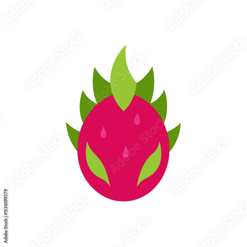 dragon fruit on white background 