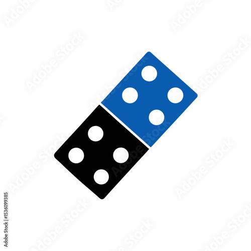 domino tile on white background  .svg