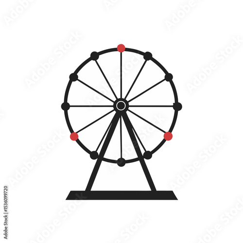 ferris wheel on white background