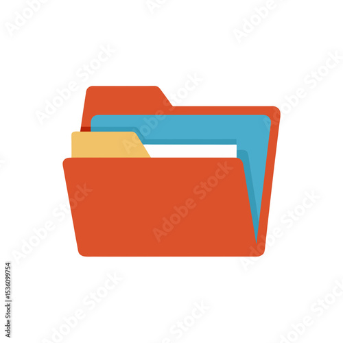 file folder on white background  