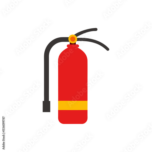 fire extinguisher on white background  