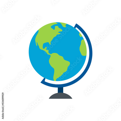 globe on white background 