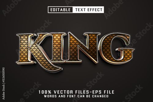 King Metal Text - Editable Text Effect