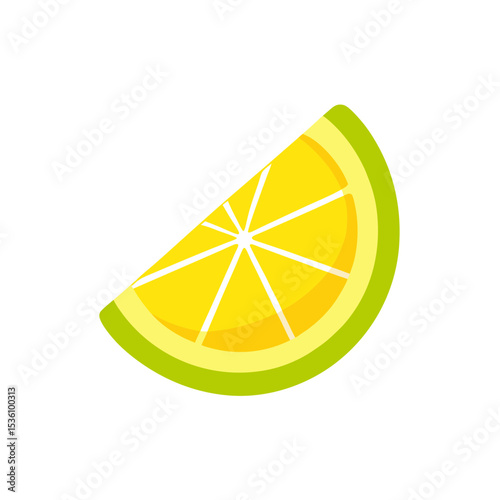 lemon wedge on white background  .svg