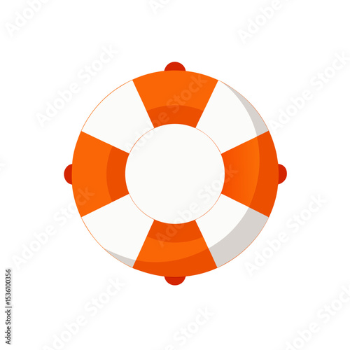 life preserver on white background 